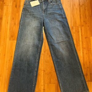 Flying Monkey Wide Leg Jeans in Medium Blue Wash